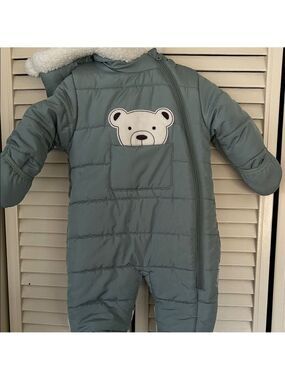Wippette Infant Jacket in Soft Blue and Cream